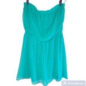 Express strapless flowy dress